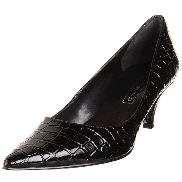 black low heel work shoes